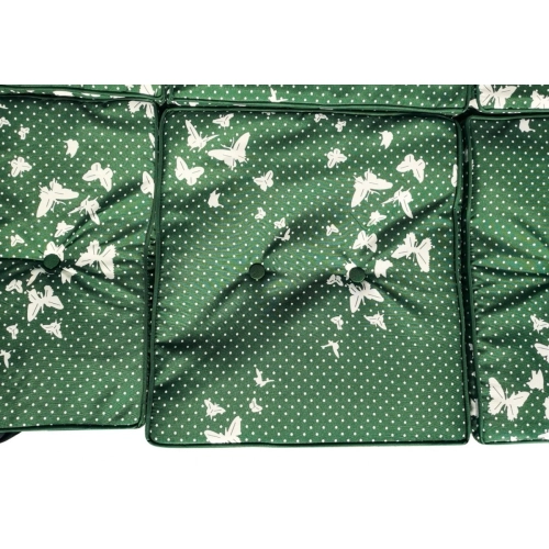 Huśtawka Ogrodowa Siedzisko Plecionka 2x1 Zielona Motyle  8078